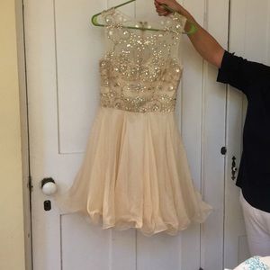 Cream colored prom dress
